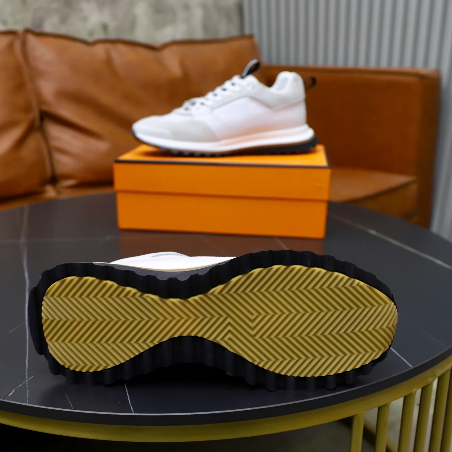Men's shoes: 462💰🎬【Hermès】Official website synchronization Counter quality French Paris catwalk style Simple and classic Imported original fabric Original outsole Size (size): 38-44